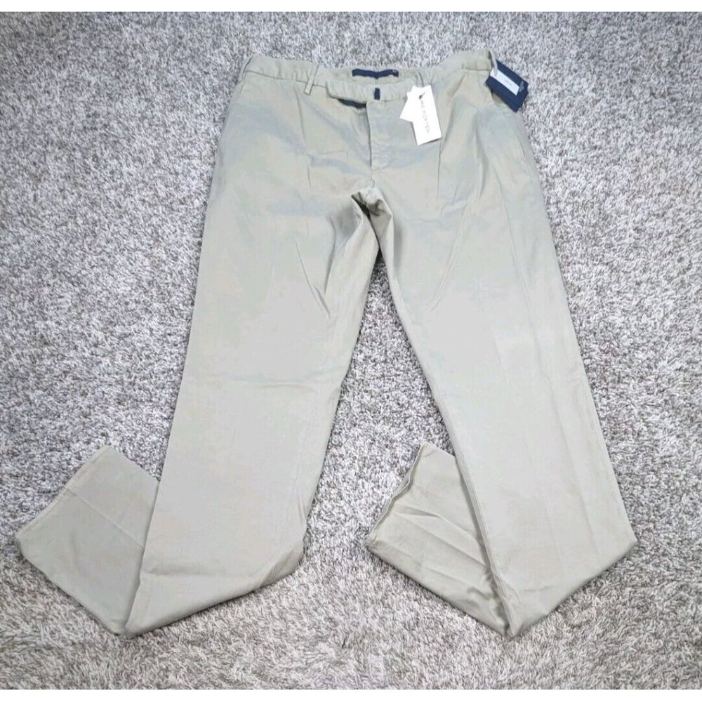 Incotex Pants Mens 54 US 38 Slim Fit Trousers Chino Khaki Stretch Beige Tan NEW